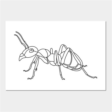 Ant Black Line Art by lucylineart | Ant art, Initial art, Line art