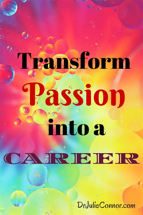 Transform Passion Into A Career Passion Career Goal Setting Books