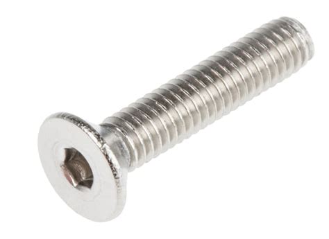 RS PRO Tornillo Allen De Cabeza Avellanada RS PRO M4 X 20mm Paso De