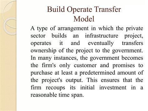 Build Operate Transfer PPT