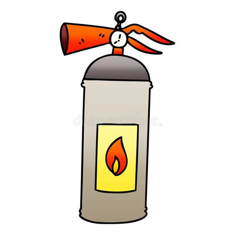 Fire Safety Extinguisher Object Cute Cartoon Character Doodle Drawing