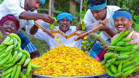 Banana Chips Kerala Special Nendran Raw Banana Chips Street Food