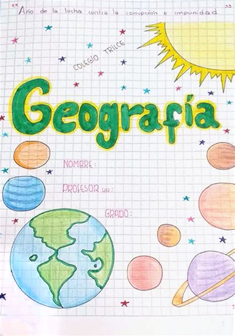 Caratula de geografía SECUNDARIA FACILES