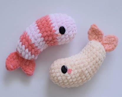 Mini Plush Crochet Shrimp PDF Free Pattern Amigurumiday