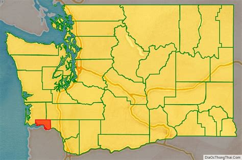 Map of Wahkiakum County, Washington - Thong Thai Real