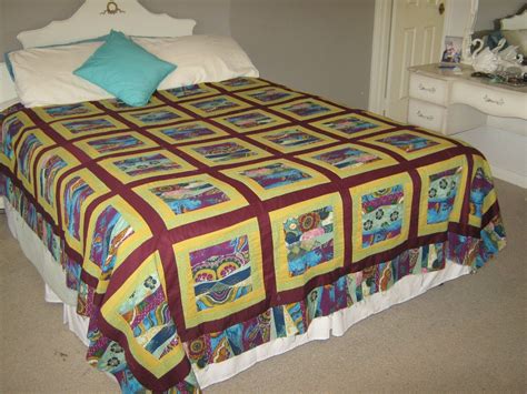 Queensize Patchwork Quilt Ebay