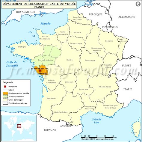 departement de la vendee carte de france voyage carte plan