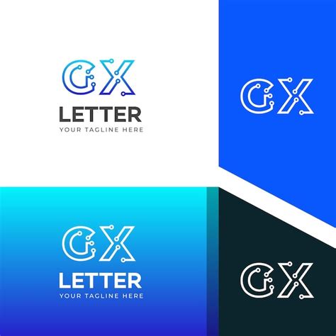 Premium Vector Technology Gx Xg Letter Logo