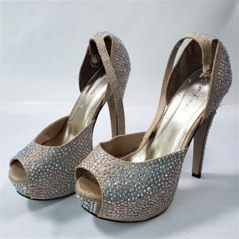 Iridescent Rhinestone Stiletto High Gem