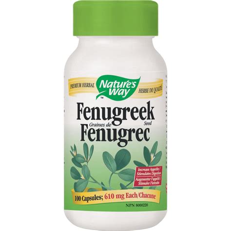 Natures Way Fenugreek Seed 610mg 100 Caps Homegrown Foods Stony