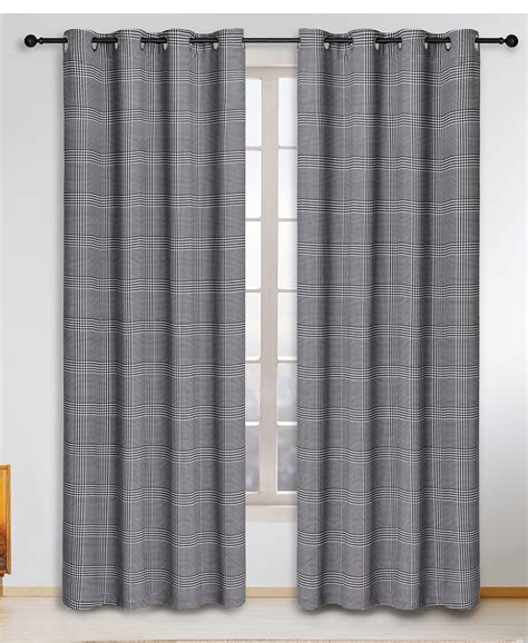 Safdie And Co Inc Plaid Room Darkening Thermal Single Curtain Panel