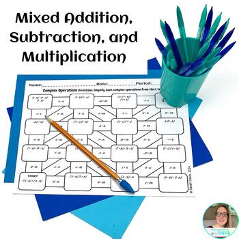 Complex Number Operation Maze Activities Imaginary Number Maze Activities