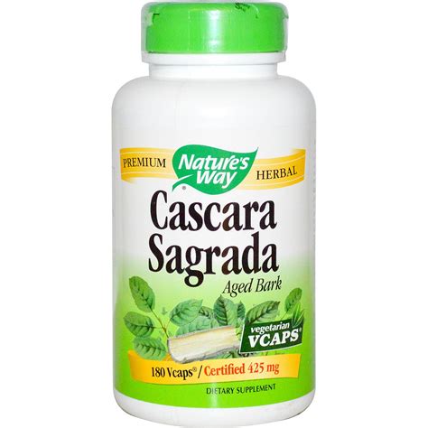 Nature's Way, Cascara Sagrada, Aged Bark, 425 mg, 180 Veggie Caps ...