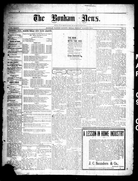 The Bonham News. (Bonham, Tex.), Vol. 34, No. 41, Ed. 1 Friday, March 9 ...