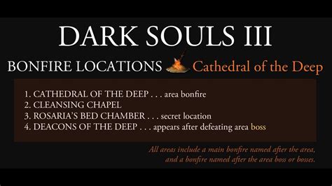 Dark Souls Iii ¦ Bonfire Locations In Cathedral Of The Deep Youtube