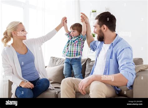 happy family having fun at home Stock Photo - Alamy