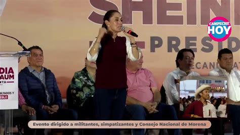 Militantes y simpatizantes de Morena se reúnen con la precandidata