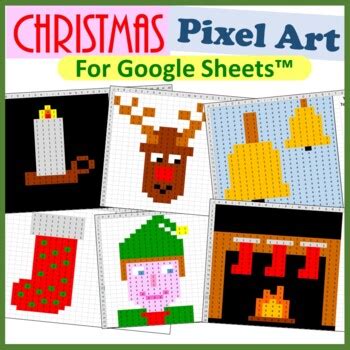 Christmas Pixel Art Mystery Pictures Bundle for Google Sheets™ | TPT