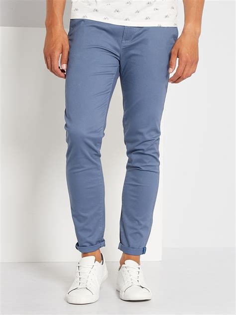 Pantal N Chino Skinny L Azul Kiabi