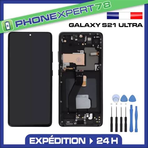 Ecran Oled Vitre Sur Chassis Pour Samsung Galaxy S Ultra Noir G