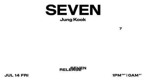 Bts ジョングクのソロシングル「seven」リリースに関する重要なお知らせ Bts 防弾少年団 【情報サイト】