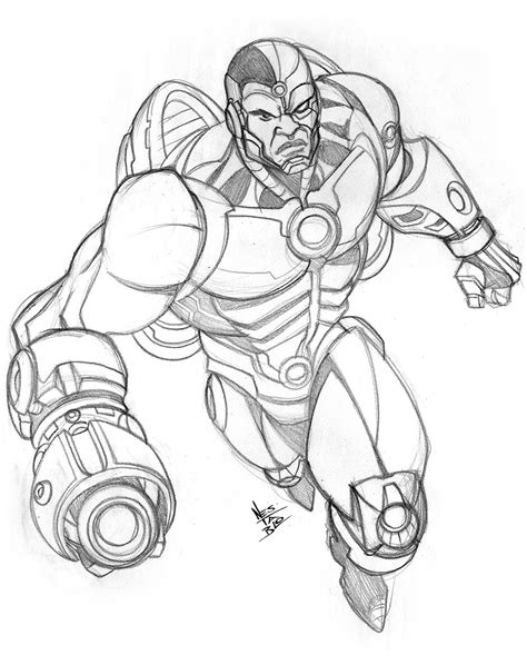 Cyborg Coloring Pages