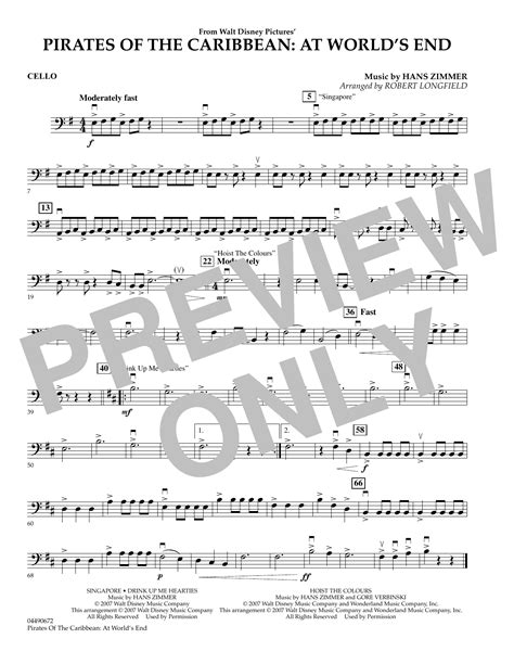 Pirates Of The Caribbean Cello Sheet Music Free He S A Pirate From