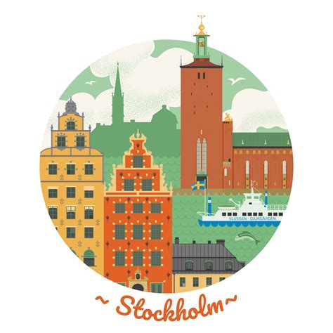 Stockholm Round poster 45836889 Vector Art at Vecteezy