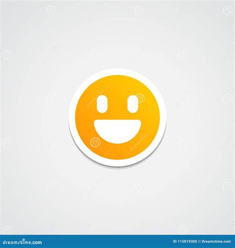 Big Smile Emoji Sticker Stock Illustration Illustration Of Emoji