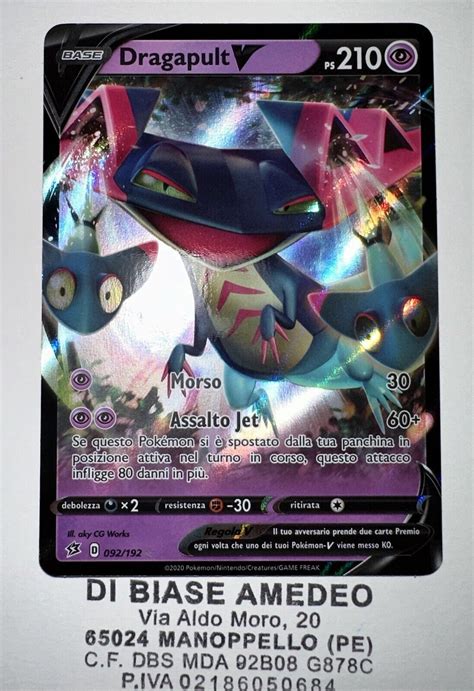 Pokemon Dragapult V Full Art 092 192 Roar Rebel Italian NM Mint EBay