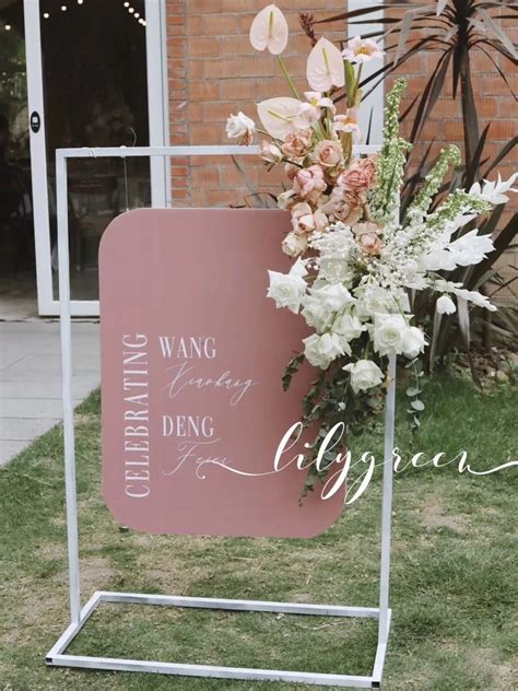 Wedding Sign Stand Metal Arch Metal Flower Frame Welcome Etsy Uk