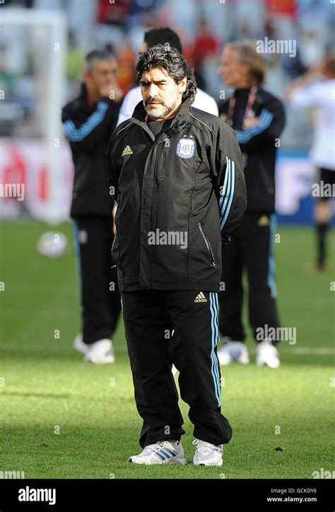 Soccer - 2010 FIFA World Cup South Africa - Argentina v Germany - Green Point Stadium Stock ...