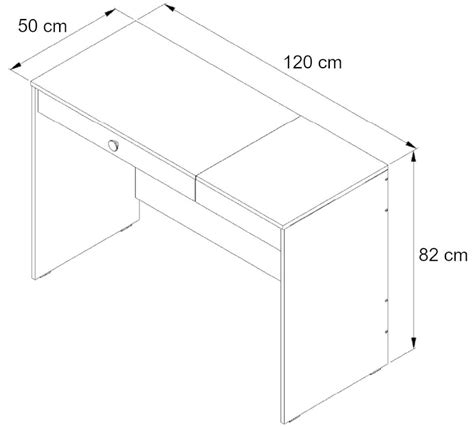 Nero 10 Radni Stol 2 Ladice 120x50x82 Cm Siva Ruckica Visoki Sjaj