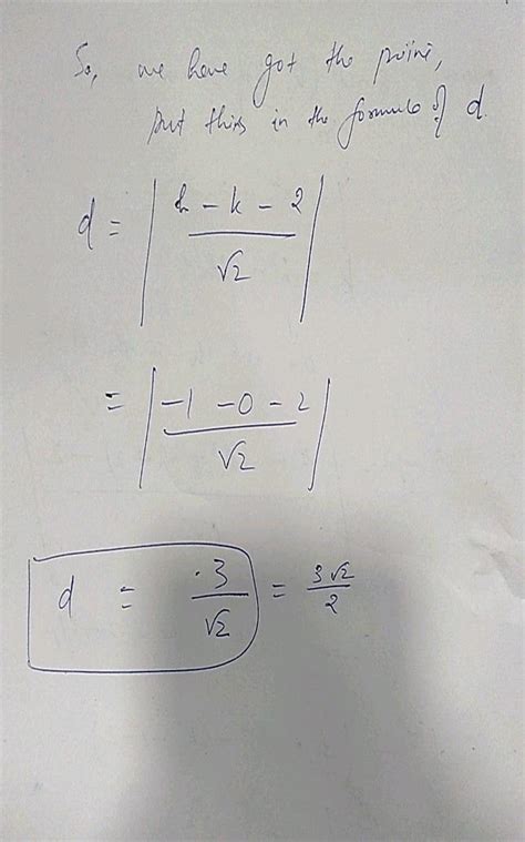 Find The Shortest Distance Between The Line Y X And The