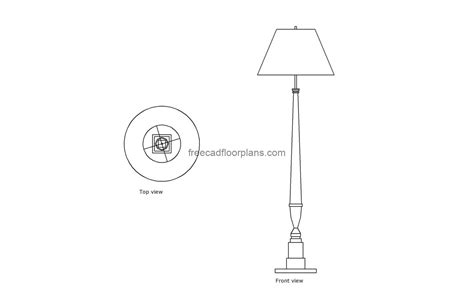 Traditional Floor Lamp, AutoCAD Block - Free Cad Floor Plans