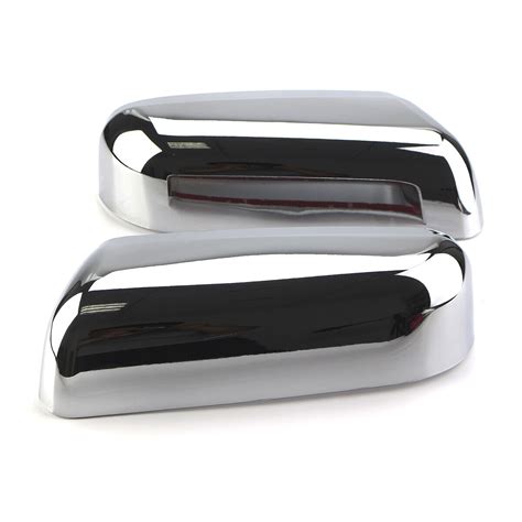 2pc 2 Door 4 Door Left Right Chrome Plated Top Half Mirror Cover Caps