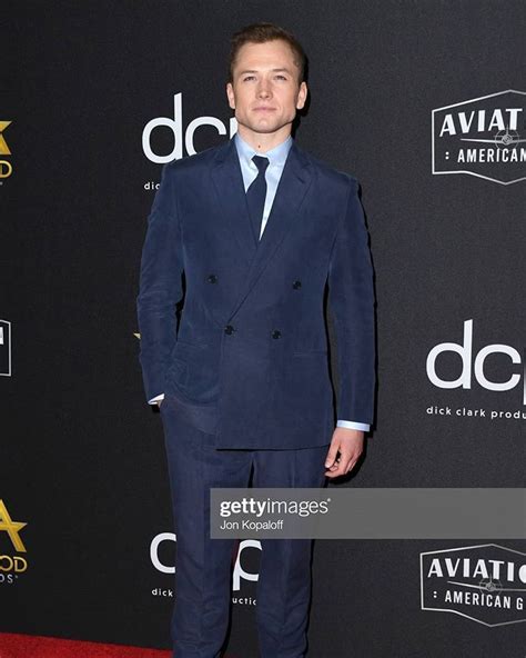 Taron Egerton Taron Egerton Double Breasted Suit Jacket Double