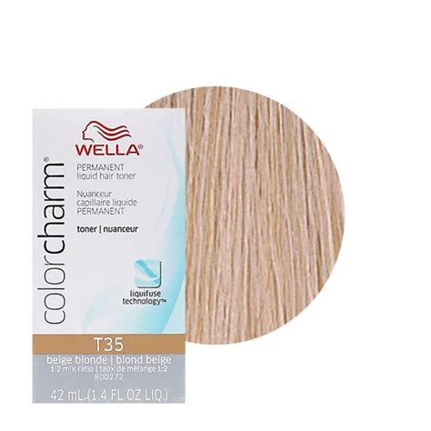 Wella Color Charm Permament Liquid Hair Color Toner 42ml Beige Blonde