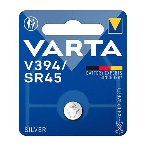 Piles Boutons Oxyde d Argent Varta V394 SR45 1 Unité