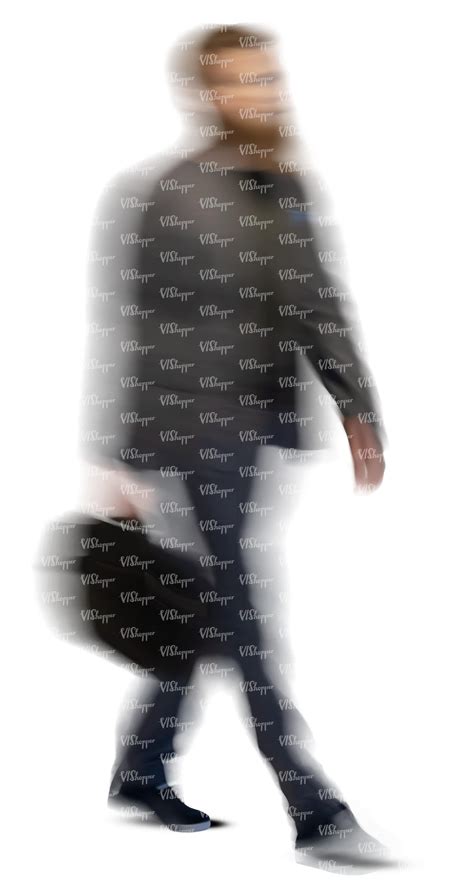 Motion Blur Image Of A Man With A Bag Walking Vishopper