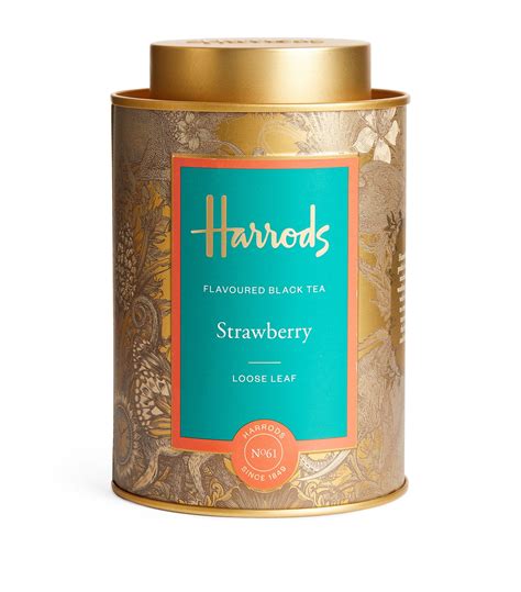 Harrods No 61 Strawberry Flavoured Black Loose Leaf Tea 125g