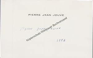 Original Autogramm Pierre Jean Jouve 1887 1976 Autograph Signiert