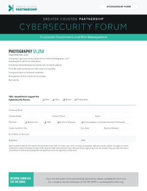 Fillable Online Member Houston R O N P Cybersecurity Forum Member