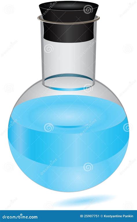 Blue Reagent Bottle For Physics And Chemistry Icon Isolated On Transparent Background. Royalty ...