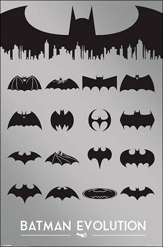 the batman evolution logo is shown in black and white, as well as other ...