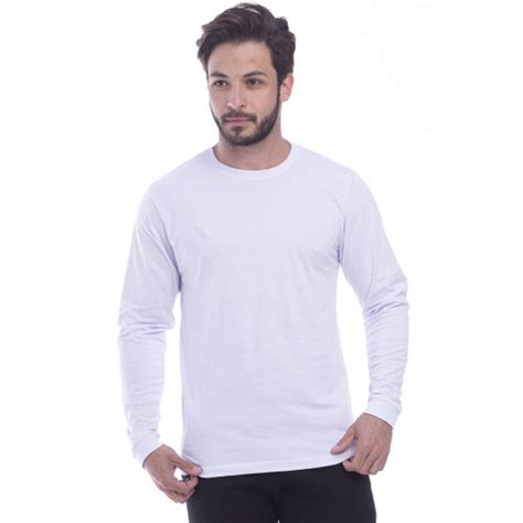 Camiseta Dry Fit Slim Masculina Manga Longa Malha Fria Academia Em