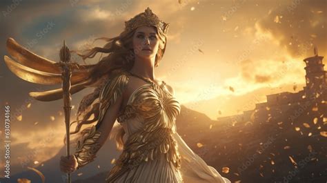 The greek goddess athena.generative ai Stock Illustration | Adobe Stock