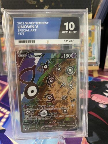 Pokémon TCG Unown V Silver Tempest 177 195 Holo Ultra Rare for sale