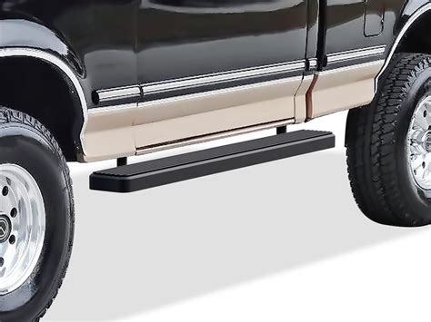 Aps Iboard Running Boards 5in Matte Black Compatible With Ford F Series Bronco 1980 1996 Regular