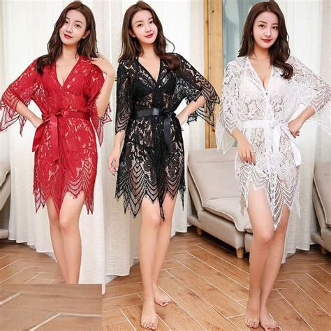 Jual Sexy Lingerie Kimono Bra Set G String Baju Tidur Bikini A Di